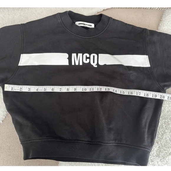 McQ BY ALEXANDER MCQUEEN CROP SWEATSHIRT SMALL - Picture 5 of 6